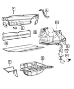 68216178AB - Interior Trim: Cover, Right for Mopar Image
