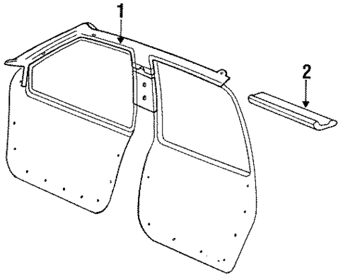 Interior Trim - Roof for 1991 Ford Taurus #0
