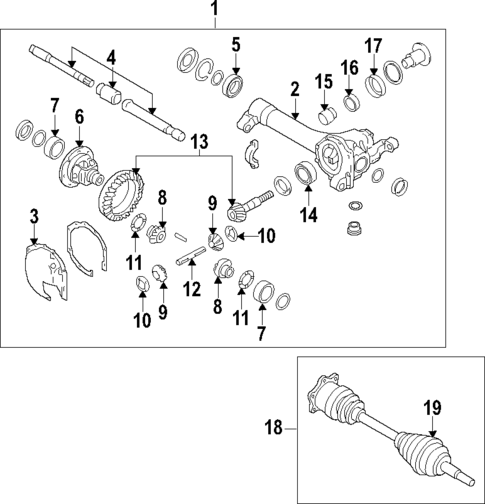 Front Axle for 2009 Suzuki Equator #0