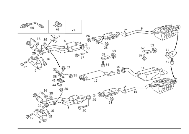 2084900419 - Exhaust System: Exhaust Pipe for Mercedes-Benz: CLK430 Image