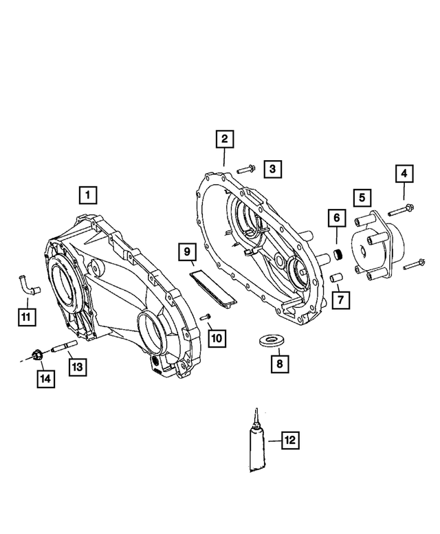 68001362AB - MP143; Transfer Case: Transfer Front Case for Mopar Image
