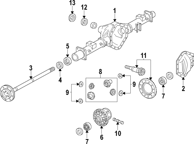 84175343 - Universals &amp; Rear Axle: Axle Housing for GM Image