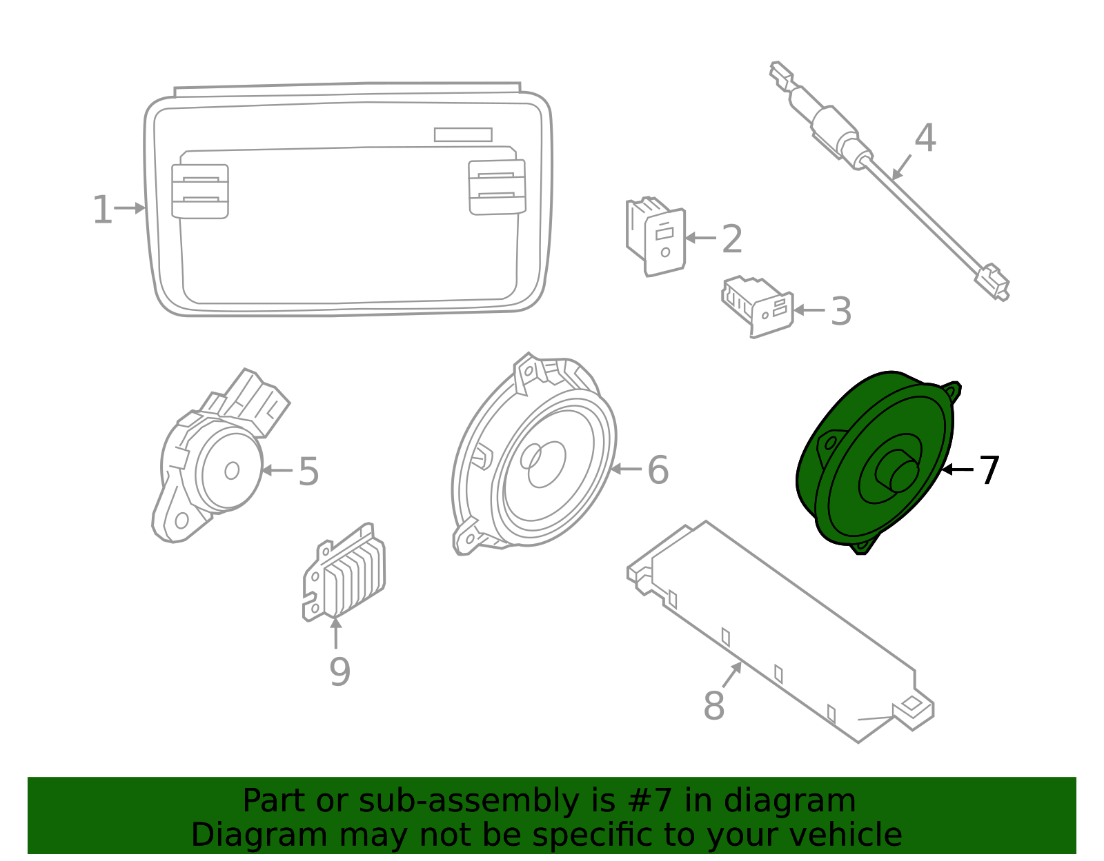 2013-2025 Nissan Speaker 28155-3NF0A | OEM Parts Online