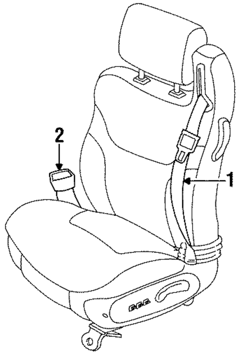 Front Seat Belts for 2000 Chrysler Sebring #0