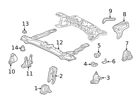 Engine & Trans Mounting for 2000 Honda Accord #0