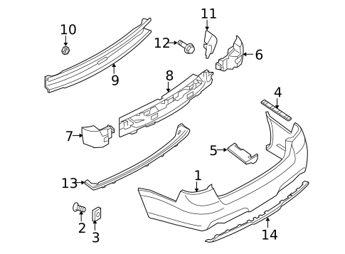Bumper & Components - Rear for 2007 Saab 9-5 #3