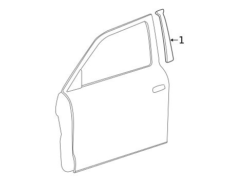 Exterior Trim - Pillars for 2000 Hyundai Accent #0