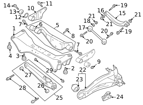 Rear Suspension for 2006 Mitsubishi Outlander #1