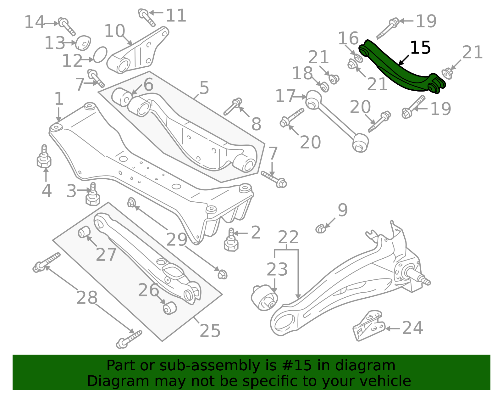thumbnail image 2 of Rear Upper Control Arm For 2003-2006 Mitsubishi Outlander – Left Or Right – AM Autoparts 2 of 6