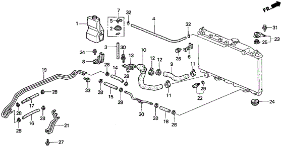 Radiator Hose for 1997 Acura TL #0