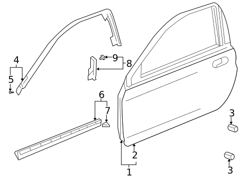 Door & Components for 2004 Honda Insight #0