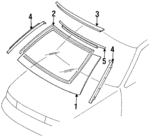 7272585E00 - : Reveal Molding Upper Retainer for Nissan: Maxima Image