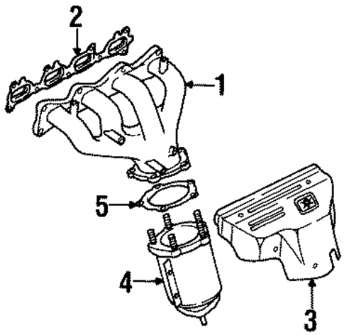 Exhaust Manifold for 1998 Kia Sportage #0