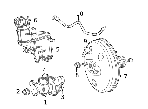 Master Cylinder - Components On Dash Panel for 2019 Fiat 500 #0