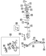 5168165AB - Front Suspension: Front Suspension Strut, Left for Mopar Image