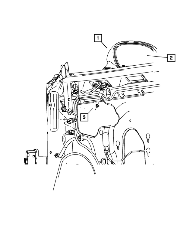 1GD72LXTAF - : Outside Rearview Mirror, Right for Mopar Image