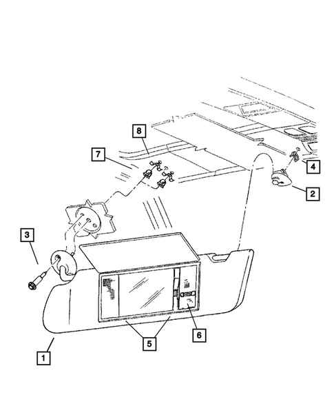 Headliner and Visor for 2006 Jeep Grand Cherokee #1