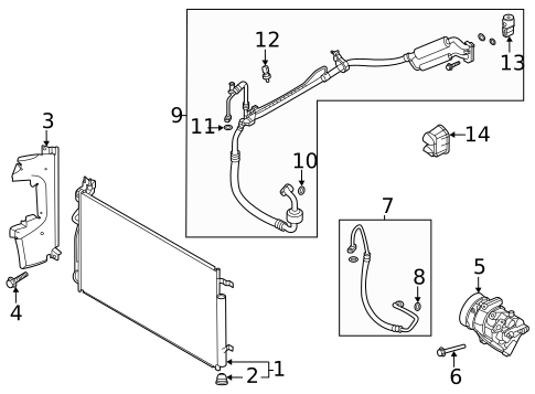 Condenser, Compressor & Lines for 2021 Hyundai Sonata #0