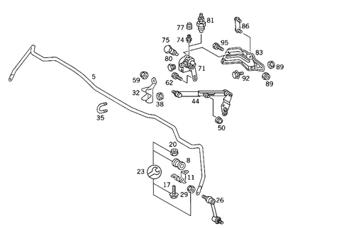 Rear Torsion Bar & Height Control Valve Used Self-Levellingdevice for 1993 Mercedes-Benz 400SEL #0