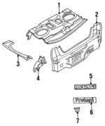 BC1D70500F - Body: Package Tray for Mazda: Protege Image