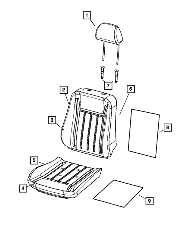 ZV801J3AB - Interior Trim: Front Seat Back Panel, Right &amp; Left for Mopar Image image