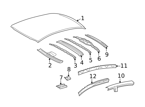 Roof & Components for 2008 Toyota Avalon #1