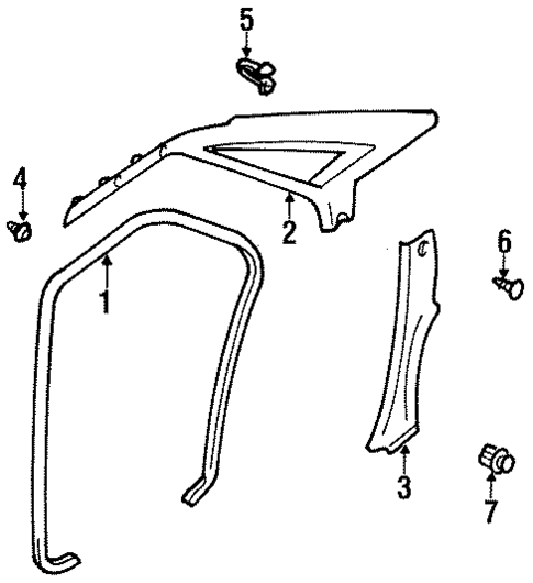 Interior Trim - Quarter Panels for 1996 INFINITI Q45 #0