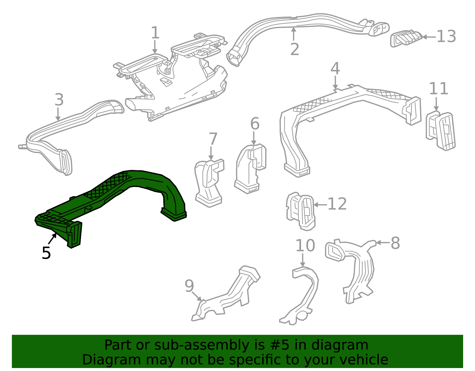 2022-2026 GM Outlet Duct 84654403 GM | GMPartsDirect.com