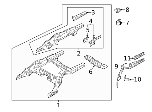 Rear Floor & Rails for 2018 BMW 640i xDrive Gran Turismo #0