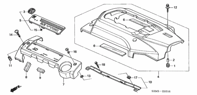 Intake Manifold Cover (Type-S) for 2003 Acura TL #0
