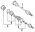 M06225500B - Suspension: Axle for Mazda: 929 Image