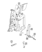 1DL89XDHAA - Restraints: Child Seat Tether for Dodge: Ram 1500, Ram 2500, Ram 3500 Image