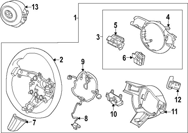 56111L1HA0NNB - : Steering Wheel for Hyundai Image