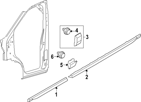 Exterior Trim - Pillars for 2025 Ford Transit-250 #0