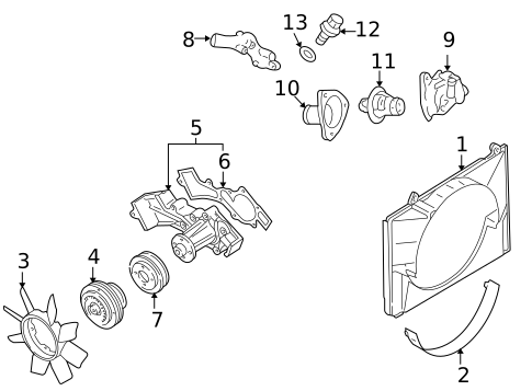 Water Pump & Related Components for 2000 INFINITI QX4 #0