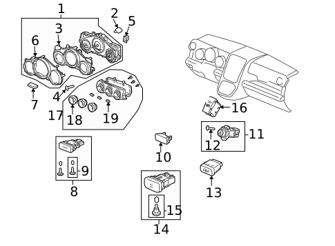Switches for 2005 Honda Element #2