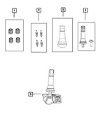 68494962AA - Wheels: Valve Stem Cap Kit for Mopar Image