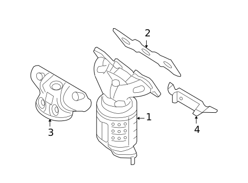 Exhaust Manifold for 2009 Hyundai Santa Fe #0