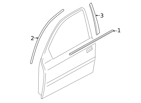Exterior Trim - Front Door for 2022 Hyundai Accent #0