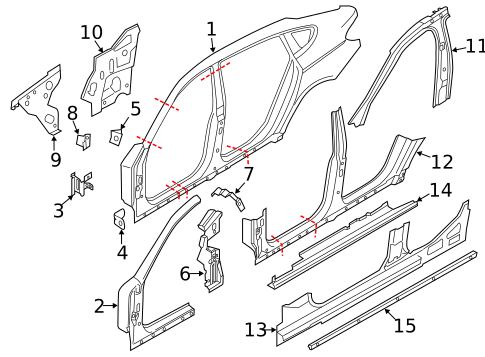 Hinge Pillar for 2013 BMW 535i GT xDrive #0