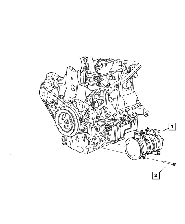 5058067AD - Air Conditioning &amp; Heater: Air Conditioning Compressor, Manual Transaxle Shifter for Mopar Image