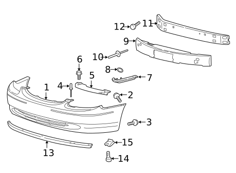 Bumper & Components - Front for 2005 Ford Taurus #0