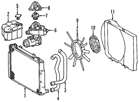 Cooling System for 1998 Mercedes-Benz CL600 #2