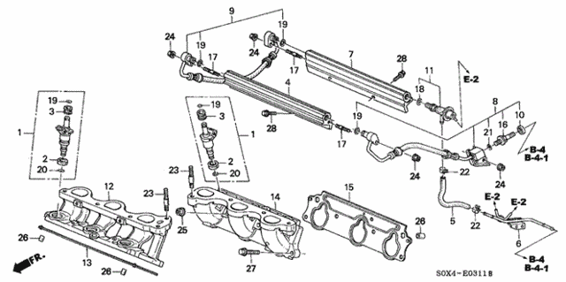 Fuel Injector ('00/'01) for 2000 Honda Odyssey #0
