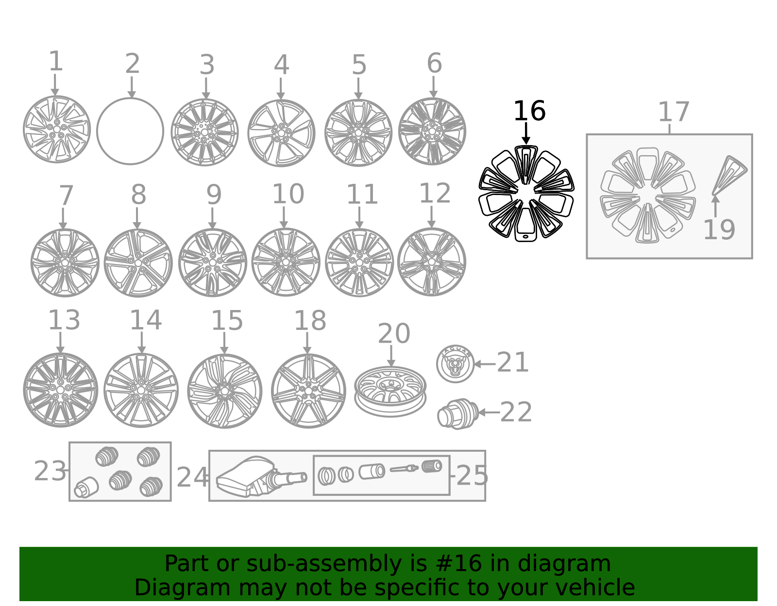 2021-2024 Jaguar XF Alloy Wheel, 20