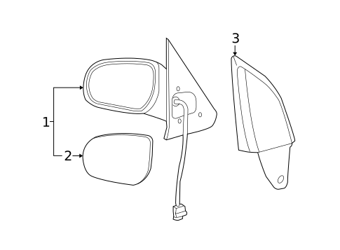 Outside Mirrors for 2005 Mercury Mariner #0