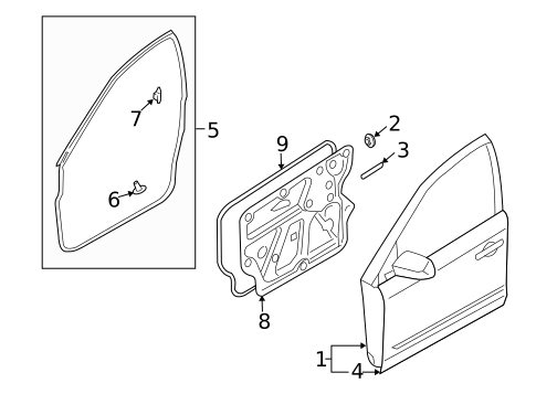 Door & Components for 2005 Nissan Murano #1