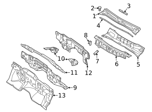 Cowl for 2012 INFINITI QX56 #1