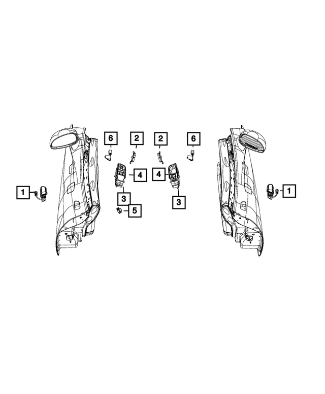 5035277AD - : Power Window Switch And Bezel, Left for Mopar Image