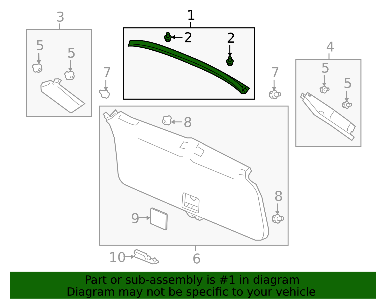 84443-TGS-A01ZA - Lift-Gate Trim 2019-2025 Honda Passport | Honda Parts ...